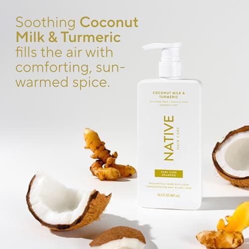 Native Coconut & Turmeric Shampoo and Conditioner Contain Naturally Derived Ingredients | All Hair Types, Color & Treated, Fine to Dry Damaged, Sulfate & Dye Free - 2-Pack thumbnail 9