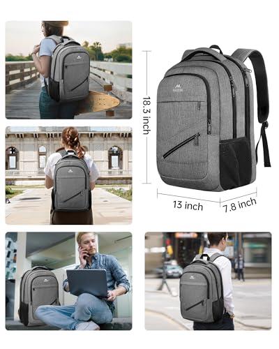 MATEIN Travel Laptop Backpack, 17 Inch Work TSA Approved Carry on Backpack, Large Computer Business Bag for Men Women with Trolley Sleeve and Anti Theft Pocket, College School Ruck thumbnail 6
