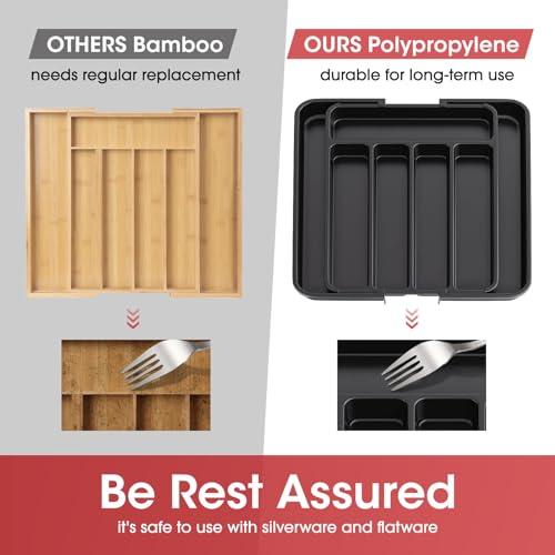 Miniatura de Organizador Expandible Aujen para Cajones de Cocina - Ajustable y Multiusos 4