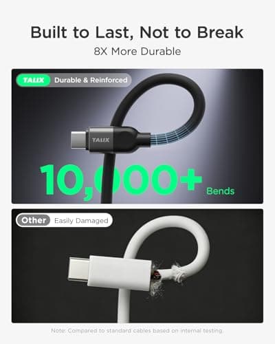 TALIX 240W USB C to USB C Cable, 7A PD3.2 Fast Charging Cable (3.3FT)