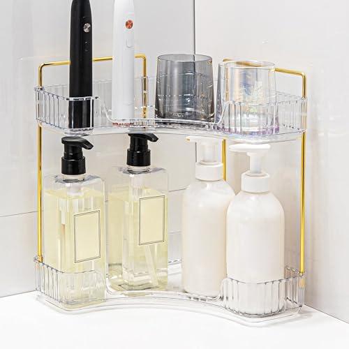 Organizador Esquinero de Baño Weidace de 2 Niveles, Blanco