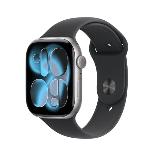 Apple Watch Series 11 [GPS + Cellular 46mm] Smartwatch with Space Gray Aluminum Case with Black Sport Band - M/L. Sleep Score, Fitness Tracker, Health Monitoring, Always-On Display