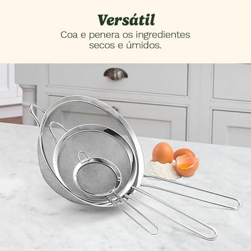 Cuisinart, Mesh Strainers, Stainless Steel Mesh Strainers for Kitchen, Fine Mesh Kitchen Strainer Set for Sifting, Straining and Cooking, Ctg-00-3Ms, 3 Count thumbnail 4