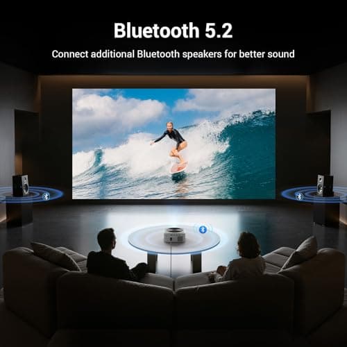 Proyector Inteligente HAPPRUN para Exterior: 4K, Apps Integradas y Audio Dolby 30W