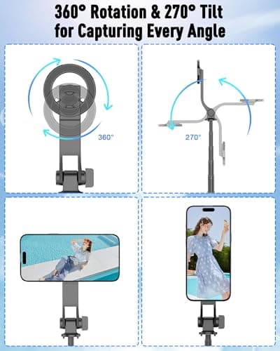 Trípode magnético para celular ACKIMA de 37'' con control remoto