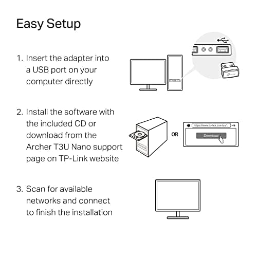 TP-Link Nano USB WiFi Adapter for PC(Archer T3U Nano)-AC1300 2.4G/5G Dual-Band Wireless Network Transceiver Adapter for Desktop PC, Travel Size, Supports Windows 11,10, 8.1, 8, 7 / thumbnail 7