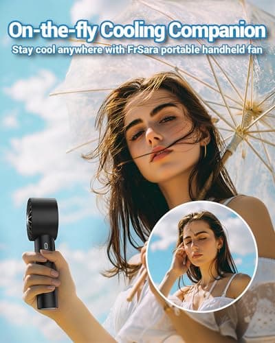 Miniatura de Miniventilador Portátil FrSara Recargable con 6 Velocidades y 3000mAh 5