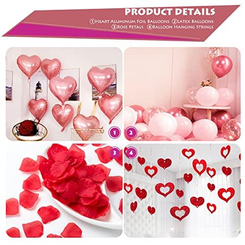 Miniatura de Kit de Globos CAKKA para San Valentín: Corazones, Oro Rosa y Pétalos 3
