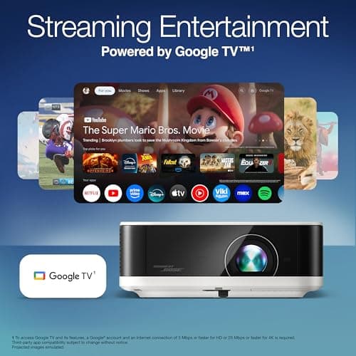 Epson Lifestudio Pop Full HD Personal Lifestyle Projector 700 Lumens of Color and White Brightness, Sound by Bose Technology, Google TV, 3-Chip 3LCD Triple Core Engine, Projection  thumbnail 5