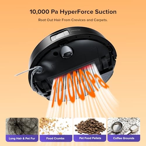 Robot aspirador y trapeador Roborock Q10 S5+ con base de autovaciado (Negro)