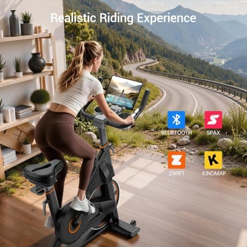 Miniatura de Bicicleta Estática CURSOR de Resistencia Magnética con APP para Casa 7