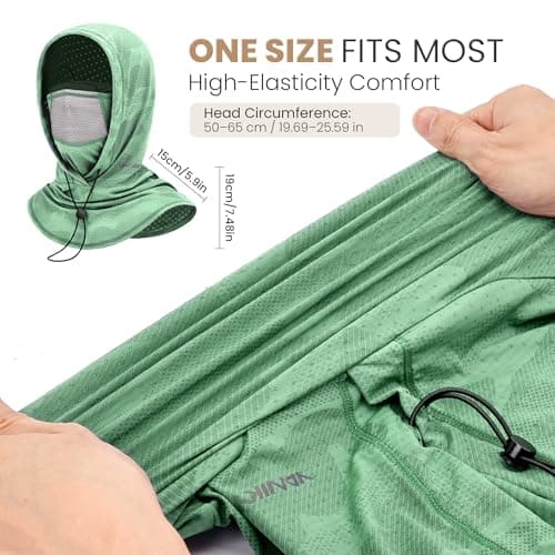 Pasamontañas YANIKY Refrescante con Protección UV para Verano - Verde Menta