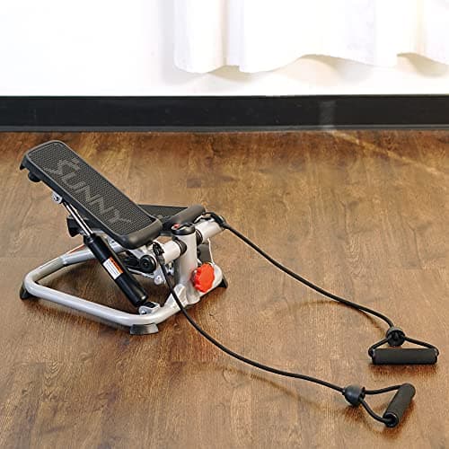 Mini Stepper 2 en 1 Sunny Health & Fitness Total Body con Bandas y Monitor Digital
