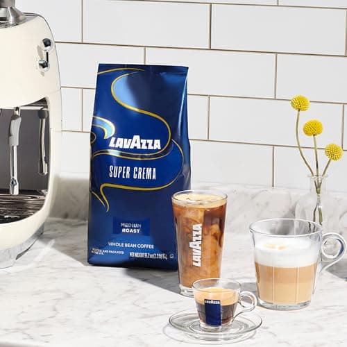 Miniatura de Lavazza Super Crema Café en Grano Entero, Tueste Medio Espresso, Mezcla Arábica y Robusta, 6 Bolsas de 2.2 lb 9