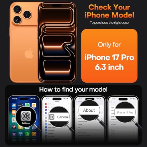 TAURI for iPhone 17 Pro Case, Full Camera Protection with Screen Protector, Anti-Yellowing Military-Grade Protection Shockproof Slim Phone Case for iPhone 17 Pro, Clear