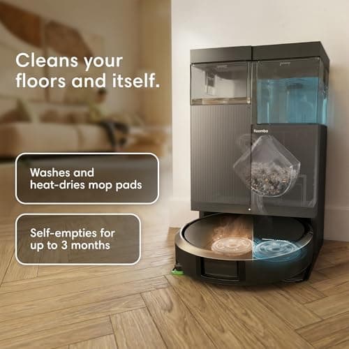 iRobot Roomba Plus 415X Combo Robot Vacuum & Mop + AutoWash Dock, Self‑Cleaning & Heated Dry, Auto‑Empty up to 90 Days, 140x Power-Lifting Suction, 2X Deeper Mopping, Ideal for Hom thumbnail 3