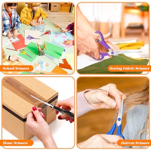 Set de 6 Tijeras Taotree 8" Multiusos: ¡Afiladas y con Agarre Cómodo!