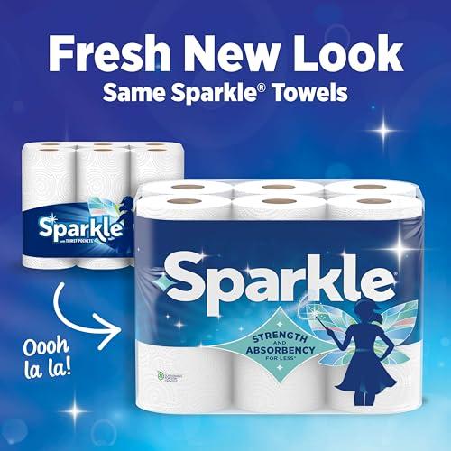Sparkle Tear-A-Square Paper Towels, 12 Double Rolls - Strong 2-Ply Towels for Kitchen Cleanup and Everyday Messes thumbnail 4