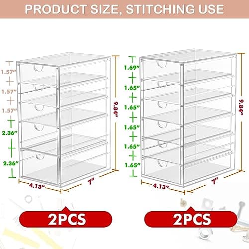 Miniatura de Organizador Acrílico caktraie con 22 Cajones (4 Paquetes) 3