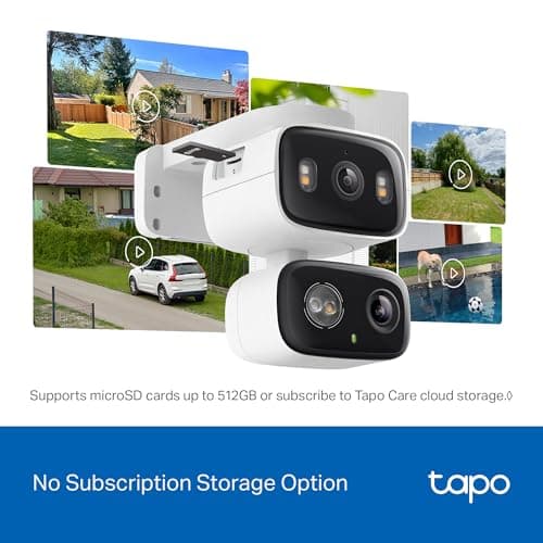 Tapo 2K Indoor/Outdoor Dual Lens Pan/Tilt Wired Security Camera - 125° Wide-Angle View + 6mm Zoom, Motion Track, Person/Vehicle Detection, Local Storage or Optional Cloud, C246D thumbnail 8