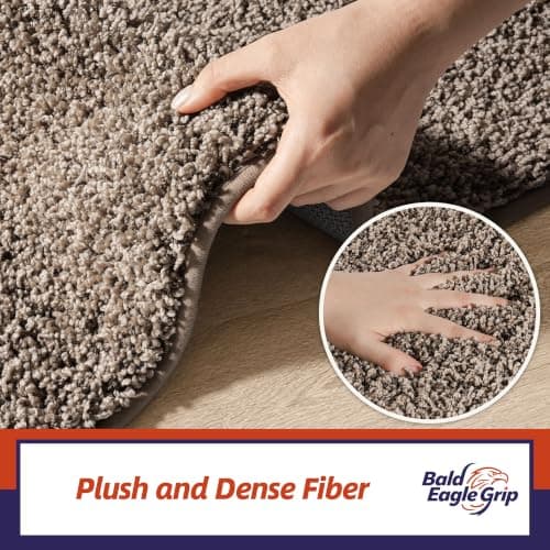 Miniatura de Tapete de Baño Suave y Antideslizante 20''x32'' | Absorbente, Lavable a Máquina, Color Topo 5