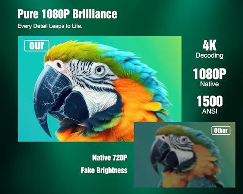 TMY 4K Projector with WiFi Bluetooth, Compatible with Netflix/Prime Video/YouTube, Outdoor Portable Home Theater Movie Projector, Smart Projector for Indoor Outdoor Movies, Gaming  thumbnail 4