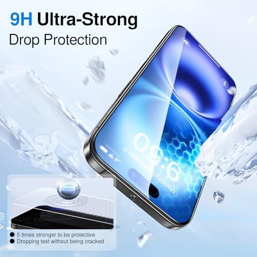 SMARTDEVIL: Pack 3 Protectores de Pantalla para iPhone 16 (6.1") - Vidrio Templado HD, Fácil Instalación, Caja Anti-Polvo