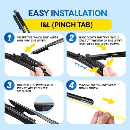 5 PLUS 26" and 20" Windshield Wiper Blades(Pack Of 2), All-Season Performance Automotive Replacement Windshield Wiper Blades for My Car thumbnail 8