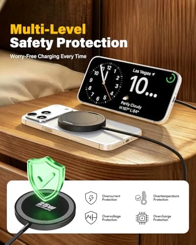 Magnetic Wireless iPhone Charger Fast Phone Charger with Kickstand, 6FT 25W Fast Phone Charging Pad Wireless Magnetic Charge for iPhone 17/17Air/16 Pro Max/16 Plus/15 Pro Max/AirPo