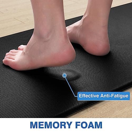 StepRite Kitchen Mats, 2PCS Kitchen Rugs, Cushioned Anti Fatigue Kitchen Mats for Floor, Non-Slip Standing Desk Mat, Waterproof Kitchen Rug Set for Kitchen, Floor, Office, 17.3"x30 thumbnail 7
