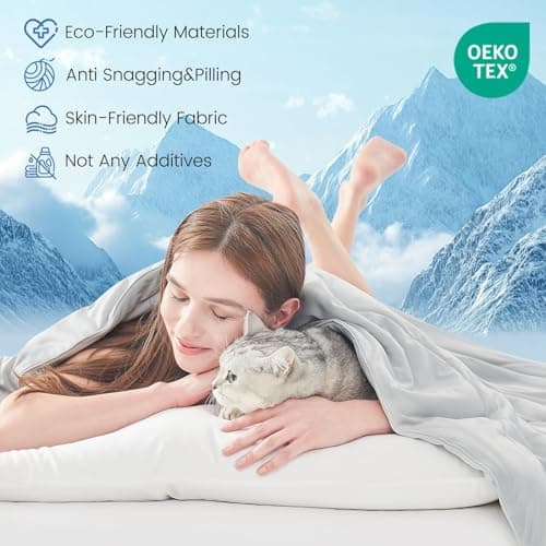 Topcee Cooling Comforter Queen Size - 90"x90" Cooling Blanket for Hot Sleepers Menopause Q-max 0.45 Double-Sided Cooling Design Everlasting Cold Touch Summer Ice Blanket for Night 