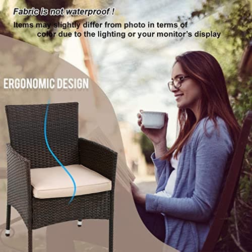 FDW 3-Piece Patio Furniture Set | Brown | Outdoor Wicker Furniture