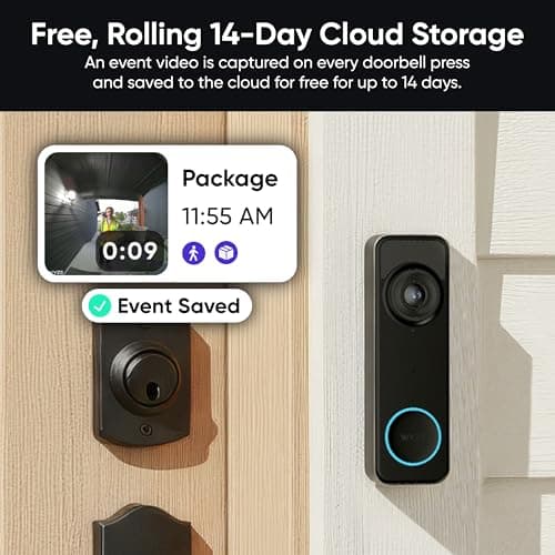 Wyze Battery Video Doorbell Wireless Camera, 1536x1536 HD+ with Color Night Vision, 2-Way Audio, 1:1 Head-to-Toe View, Person/Vehicle/Package Monitor, Wire-Free/Wired Option, 1 Min thumbnail 12