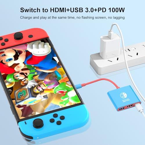 Adaptador Portátil HDMI para Nintendo Switch y Steam Deck (Tipo C, 4K/60Hz)