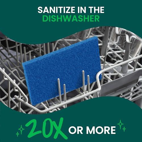 Scotch-Brite Zero Scratch Scouring Pad, Effective + Gentle Dish Scrubber for Household Cleaning, 20 Scrub Pads for Dishes, Nonstick Pots and Pans, Glass, Tubs, Showers, Reusable &  thumbnail 7