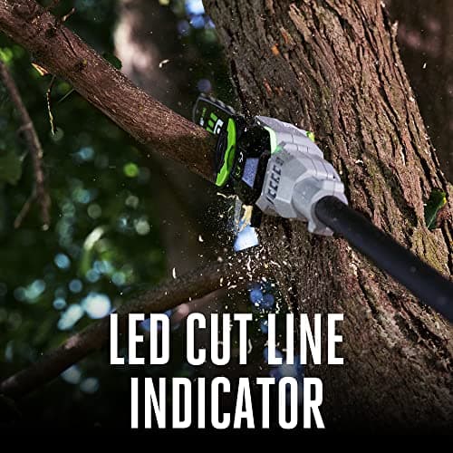 EGO Power+ Pole Saw for Tree Trimming, Cordless Electric Pole Saw with Telescopic LED Cut Line Indicator, Includes 56V 2.5Ah Battery and Charger - PS1001 thumbnail 3