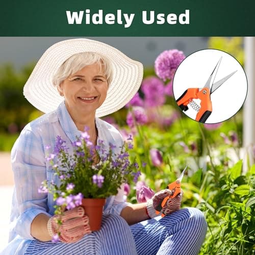 Juego de 3 Tijeras de Podar para Jardín de Acero Inoxidable