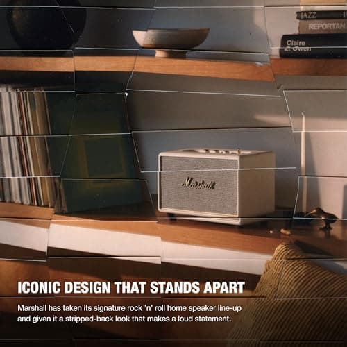 Marshall Acton III Bluetooth Home Speaker - Loud Stereo Sound with Bass and Treble Controls | Plug-in Powered | 3.5mm Aux Input - Cream thumbnail 5