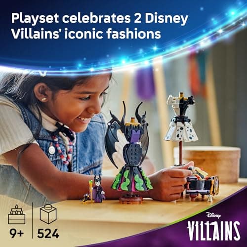 LEGO Disney Villains Maleficent’s and Cruella De Vil’s Dresses Kids Toy - Fashion Building Toy for Girls and Boys, Ages 9+ - Gift Idea for Birthdays, Holidays, & Disney Fans - 4326