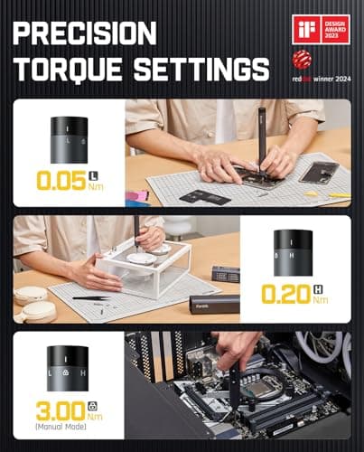 Fanttik E1 Max Electric Screwdriver, Mini Precision Screwdriver Set, 50 Magnetic Bits, Magnetic Storage, 5/32‘’Hex, Repair Tool Kit for Electronics Phone Camera Laptop Watch for Da thumbnail 2