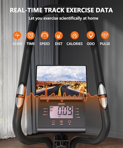 Miniatura de THERUN Elliptical Exercise Machine, 3-in-1 Cardio Climber Stepping Elliptical Machine for Home, Stair Stepper Elliptical Training Machines w/16 Levels Resistance, Pulse Sensor, LCD 7