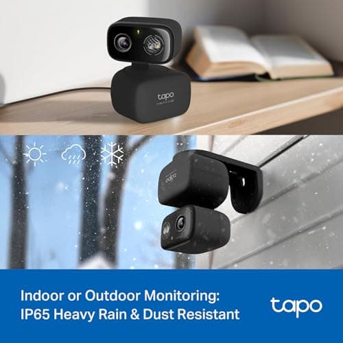 Tapo 2K Indoor/Outdoor Pan/Tilt Wired Security Camera - Baby Monitoring, Person & Baby Cry Detection, 360° Motion Tracking, Color Night Vision, Subscription-Free Local Storage or O thumbnail 2