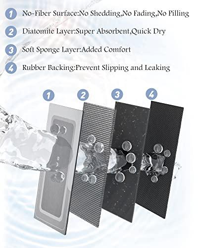 MontVoo-Bath Mat-Bathroom Mat Rug Non Slip Super Absorbent Stain Resistant Quick Dry Thin Bath Rug-Bath Mats for Bathroom Floor Bathtub Vanity-Bathmat Bath Rug Easy Care-17"x27" Gr thumbnail 6