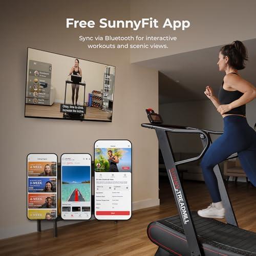 Miniatura de Caminadora Curva Manual Smart Ultra Sunny Health & Fitness SF-X7110 con 8 Niveles de Resistencia Magnética 6