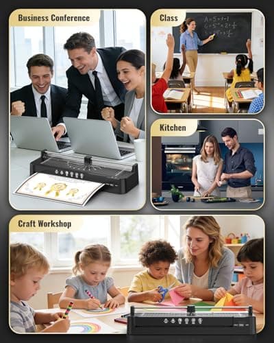 13in Laminator Machine with Sheets 50pcs + Paper Trimmer + Corner Rounder + Scale Line, 11x17 / ABS Anti-Jam |Dual Hot and Cold Mode | 90s Fast Preheat for A3/A4/A5/A6 Home Office 