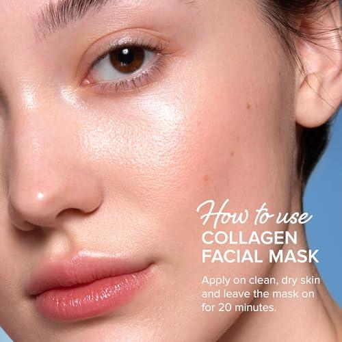 MAREE Collagen Facial Mask with Hyaluronic Acid — Sheet Face Mask Skincare — Centella Asiatica, Green & Red Algae Extract — Hydrating Facemask For Women Skin Care — Mascarillas Par thumbnail 3