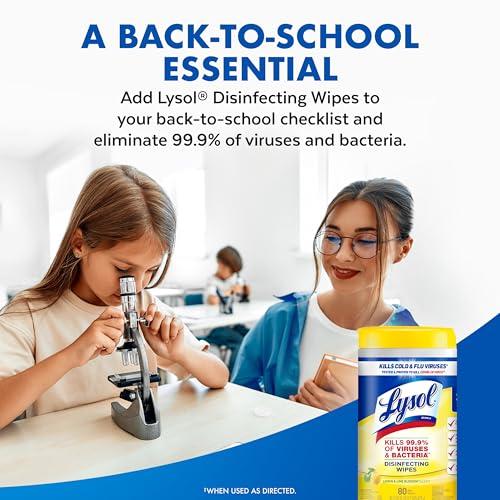 Lysol Disinfecting Wipes Bundle, Home Apartment Dorm Room Essentials and Cleaning Supplies, All Purpose Cleaner, Multi-surface Cleaning Wipes, Multi-Scent Sanitizing Wipes Bundle, 