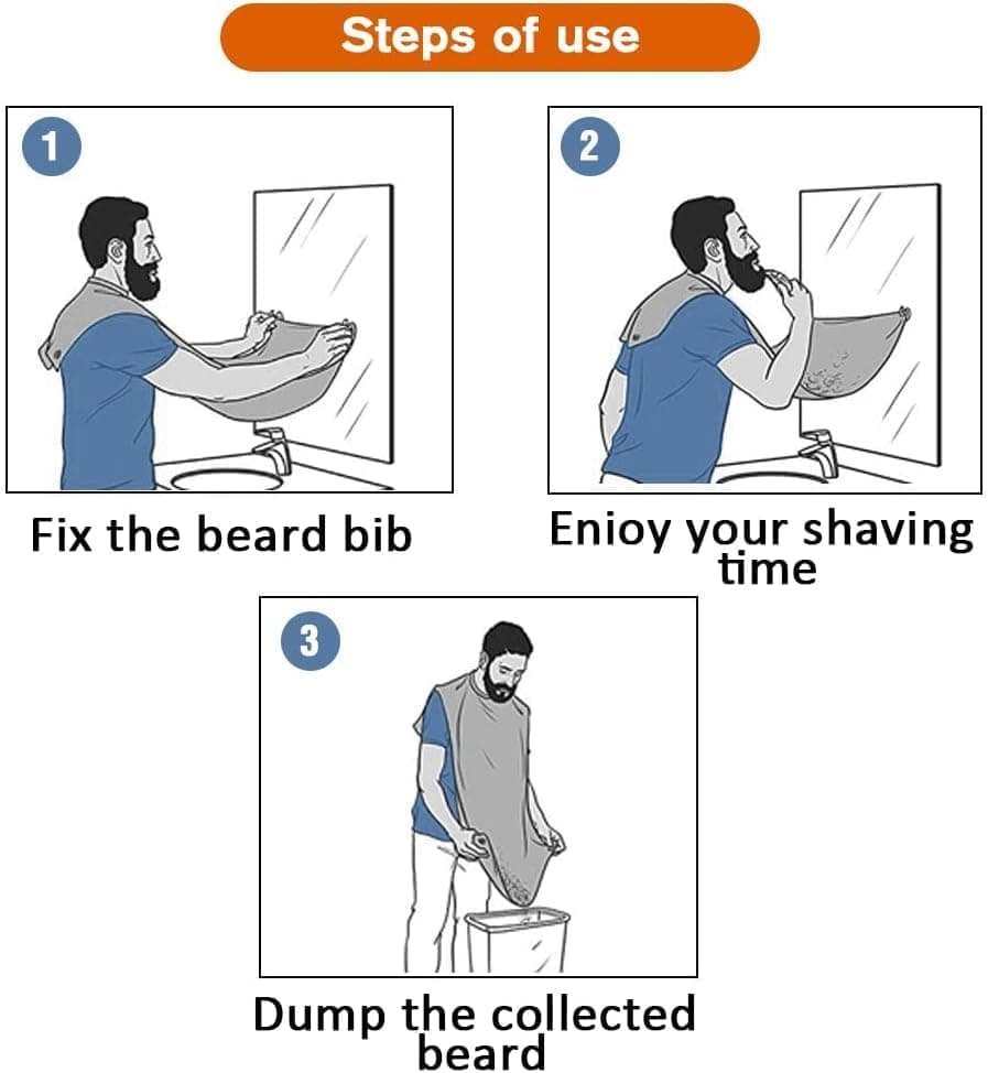 Beard Bib Beard Apron,Dad Fathers Day Gift,Beard Trimming Catcher Bib,Hair Catcher