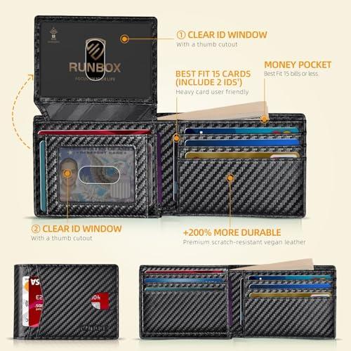 Miniatura de Cartera RUNBOX de Piel Delgada RFID para Hombre 2