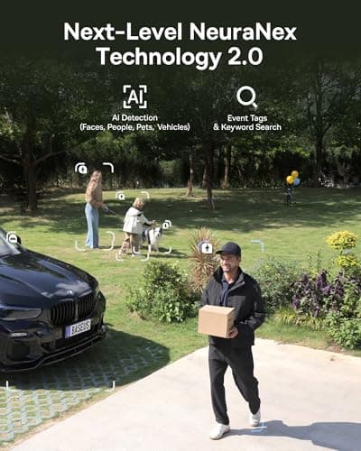 Miniatura de Cámara de Seguridad Solar Inalámbrica Baseus X1 Pro con Doble Rastreo 3K AI, Visión Nocturna a Color y Almacenamiento Local 5